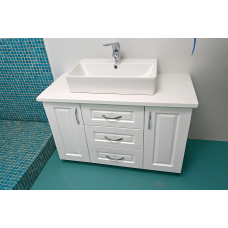 Мебель  в ванную с тумбой с фрезерованными фасадами, модель 5