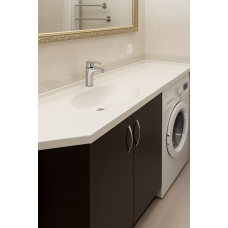 Мебель  в ванную с тумбой с фасадами из шпона, модель 6